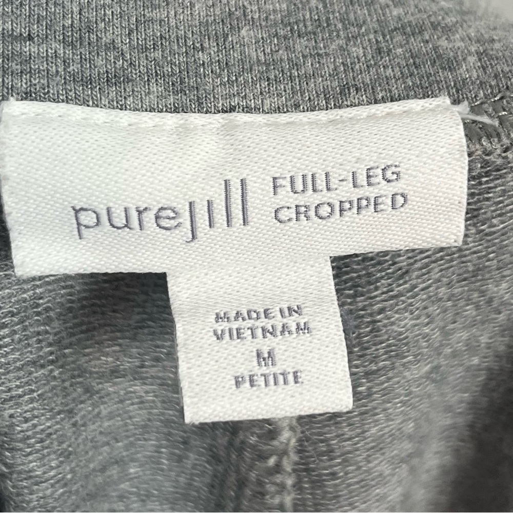 PureJill heather gray Full-Leg Cropped Pima cotton modal spandex pants, MP. - Picture 8 of 10